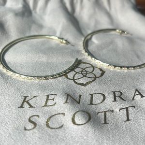Kendra Scott Veronica Gold Hoop Earrings with Gemstones
